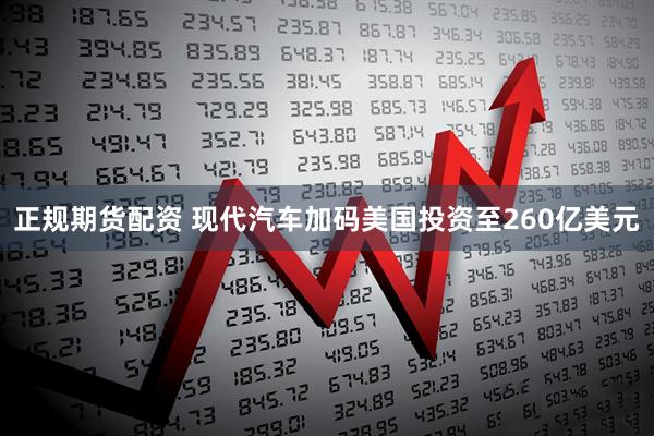 正规期货配资 现代汽车加码美国投资至260亿美元